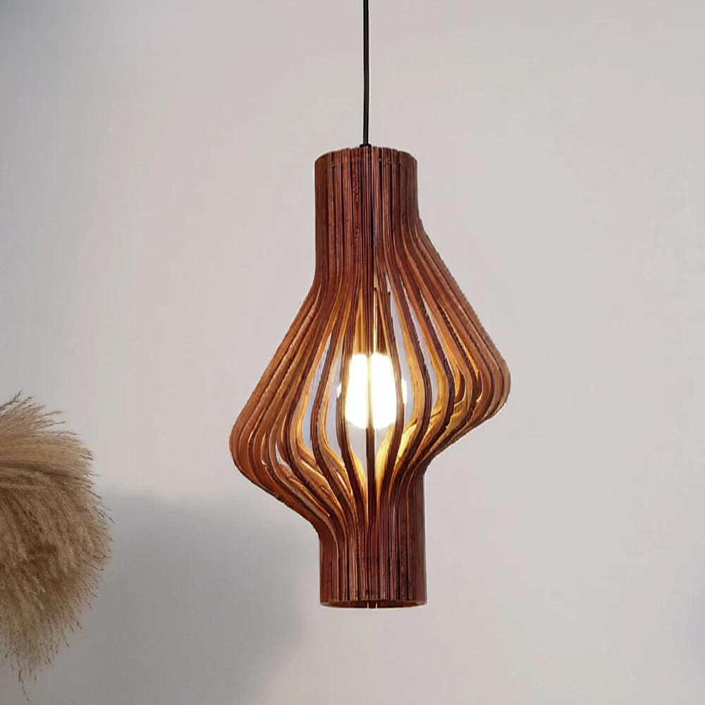 Hanglamp Hout voor Woonkamer en Eetkamer | WoodGlow-5