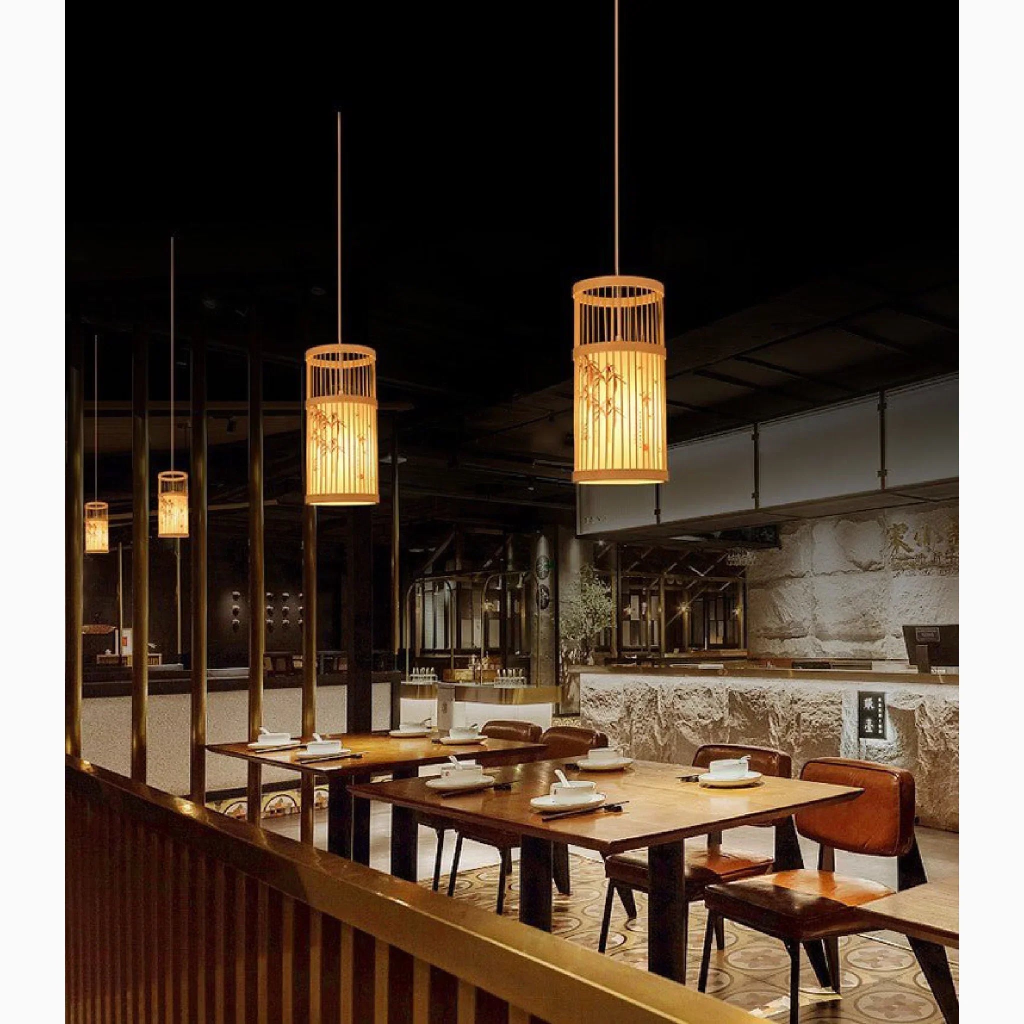 Bamboe Kroonluchter Japans Design | ZenLight-3