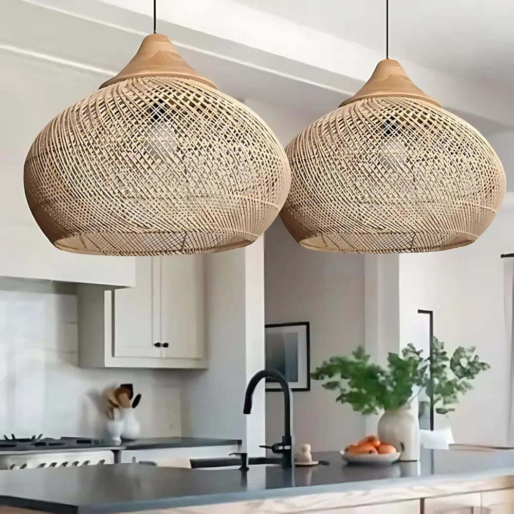 Handgemaakte Rattan Plafondlamp | RattanGlow-6