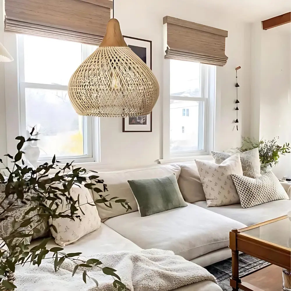 Handgemaakte Rattan Plafondlamp | RattanGlow-5