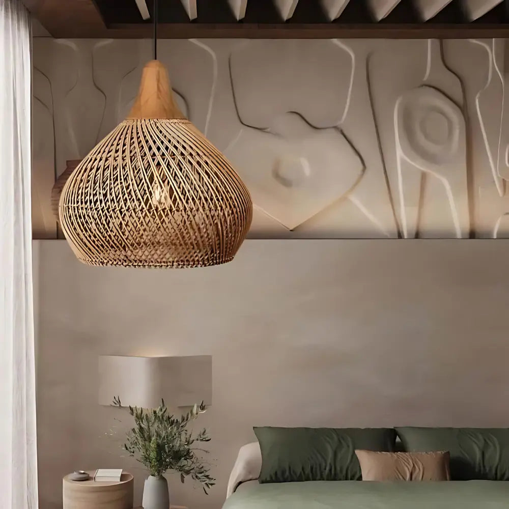Handgemaakte Rattan Plafondlamp | RattanGlow-4