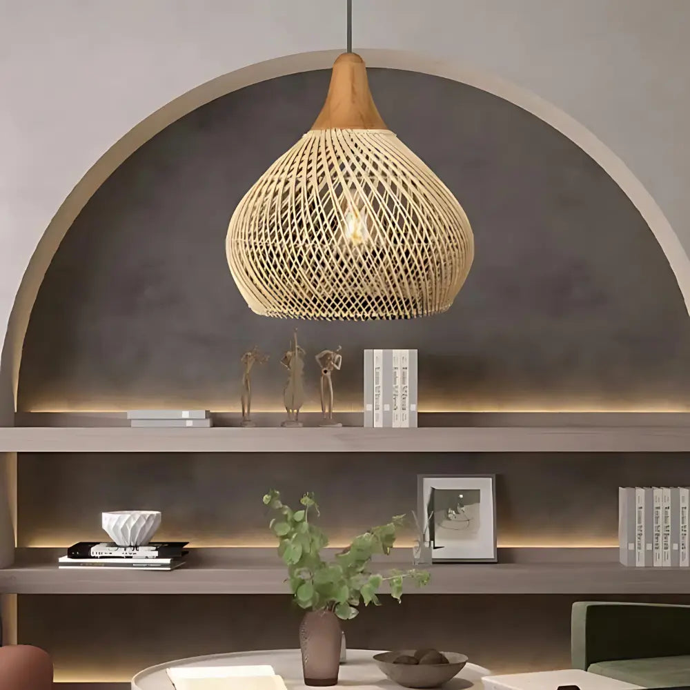 Handgemaakte Rattan Plafondlamp | RattanGlow-3